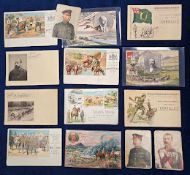 Postcards, Boer War, Advertising, 14 items of postcards and trade cards to include Netherlands W.