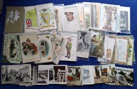 Postcards, Ireland / Irish theme, approx. 170 cards including Exhibitions (45, including Irish