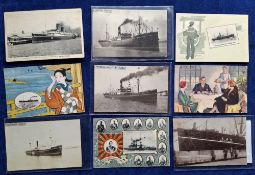 Postcards, Shipping, 29 cards, nearly all Japanese, some Naval mostly Passenger. Some RP, many