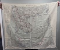 Ephemera, 'Silk' Ordnance Survey Map of South East Asia and Hong Kong, marked Restricted, First