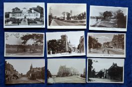 Postcards, Herts, 63 cards including RP's of Lockhart's Fire (3 diff 1907), East Barnet Valley War