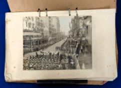 Ephemera, Royalty, original card folio containing 30+ b/w photographs (various sizes, most approx. 6