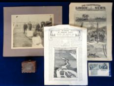 Ephemera, Assouan Dam, a paperweight celebrating the laying of the foundation stone on 12 February