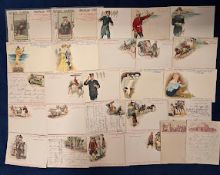 Postcards, Advertising, Johnston's, 25 cards advertising Corn Flour to include 'Royal Navy Pictures'