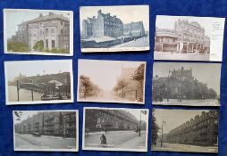 Postcards, Surrey, 49 cards of Battersea including RP's Drinking Fountain, Battersea Bridge,