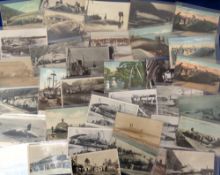 Postcards, Whaling, 35 cards showing beached and captured whales to include those at Thurso,