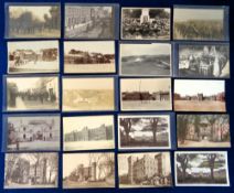 Postcards, Military, Dorchester, 37 cards, RPs and printed to include German Prison Camp, German