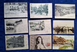 Postcards, Singapore, 15 mainly early cards ( a few Gruss Aus Style), the majority postally used.