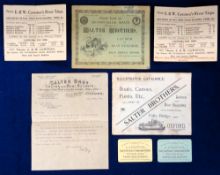 Ephemera, Rowing and River, 7 items to comprise 2 Salter Brothers of Oxford 'Launch and Boat