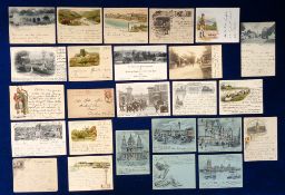 Postcards, Early Cards, 25 cards to include Court sized and undivided back, 1889-1903. Torquay