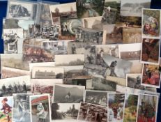 Postcards, Country Pursuits, approx. 80 cards, RPs, printed and artist drawn to include horses
