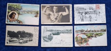 Postcards, Various Foreign, 21 scarcer Foreign cards including British Honduras (3 -2 Gruss Aus