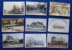 Postcards, Middlesex, 45 cards of Ashford with 11 various views of the War Memorial including RP's