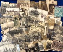 Postcards, Military, 130+ cards showing an assortment of military related images to include