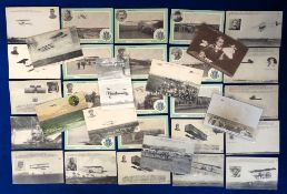 Postcards, Early Aviation, 35 cards to include Farman, Rougier, Voisin, Molla, Roe, Morane,