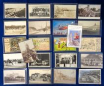 Postcards, Fairgrounds etc, a selection of 40+ cards, RPs, printed and artist drawn featuring