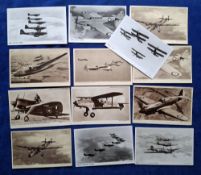 Postcards, Aviation, approx. 136 cards mostly photographic / black & white printed aircraft. '