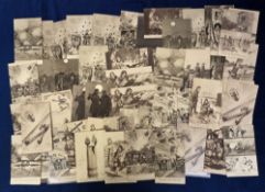 Postcards, Bruce Bairnsfather 'Fragments From France', a collection of 90+ cards to include some