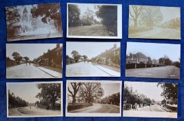 Postcards, Middlesex, 42 cards of Ashford, mainly RP's including Clarendon Rd (6), Cross Roads,