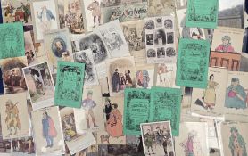 Postcards, Charles Dickens, approx. 150 cards to include Arthur Moreland, 9 hand drawn character