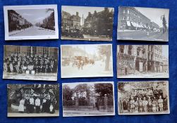 Postcards, London Suburbs, over 80 cards RP's, from the Cricklewood, Edmonton, Crouch End, Bowes