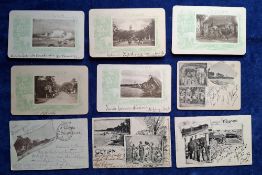 Postcards, Ceylon, 24 early cards many of Columbo, also Kandy, Mount Lavina Hotel (with TPO