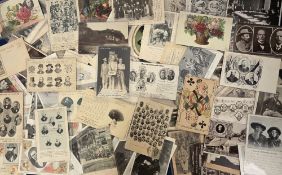 Postcards, Boer War, a selection of 110+ cards to include glitter portraits, portraits, groups, '