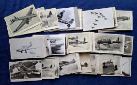 Postcards, Aviation, approx. 300 mostly photographic / black & white printed aircraft. Many