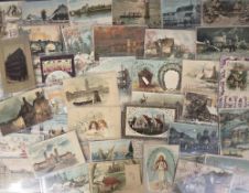 Postcards, 50+ Hold To Lights to include houses, churches, angels, children, views of London,