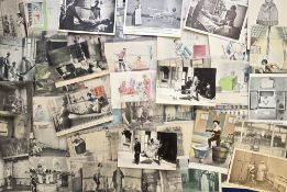 Postcards, Medical Establishments, 40+ cards to include thermal baths, massages, steam baths, mud