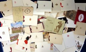 Ephemera, Military Greetings Cards, a selection of 100 cards to include Christmas 1916 VI Division