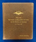 Ephemera, Photographs, a leather album containing 31 nicely mounted photographs of a trip by a board