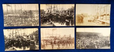 Postcards, Dorset, Dorchester, 6 RPO cards showing the laying of the foundation stone for the church
