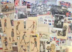 Postcards, Patriotic, approx. 55 cards to include 8 'Ornitologia da Grande Guerra' (1937), flags, '