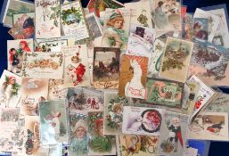 Postcards, Christmas, approx. 170 cards, an attractive selection to include children, parrot, pets