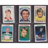 Trade cards, A&BC Gum, Footballers Purple back 1971 Scottish 1st series 1-73, including Alex