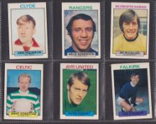 Trade cards, A&BC Gum, Footballers Purple back 1971 Scottish 1st series 1-73, including Alex