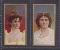 Cigarette cards, Richmond, Cavendish, Beauties, 'AMBS' ('Absent-Minded Beggar' backs), two cards,