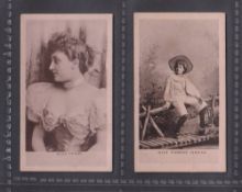 Cigarette cards, Ogden's, Actresses & Beauties, Collotype (Mauve stamped back), two cards, Miss