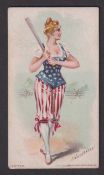 Cigarette card, USA, Geo. Young, National Sports - Girls, 98mm x 56mm, type card, America,