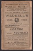Football booklet, Weddell's Record of the Football League, 1888-1905, early soft back football