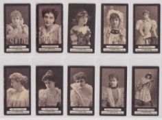 Cigarette cards, Cadle, Actresses 'FROGA A' (Brown, Printed back) (set, 26 cards) (a few with slight