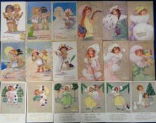 Postcards, Children, a collection of 54 illustrated cards of children by Agnes Richardson inc. 5