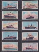 Trade cards, Dainty Novels, World's Famous Liners Series (set, 10 cards) (slightly grubby, fair/gd)