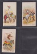 Cigarette cards, USA Lorillard Circus Scenes, 3 cards 'Sensation' front and back fig N268, nos.