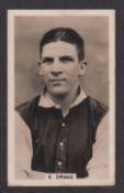 Cigarette card, Malta, Scerri, International Footballers, type card, no 13, E. Drake, Arsenal (