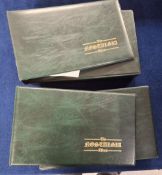 Cigarette card accessories, 16 modern storage albums, Nostalgia sized, all dark green with