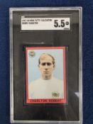 Trade card, Mira Tutti Calciatori 1967/68 Bobby Charlton, professionally graded 5.5 by SGC (Note: