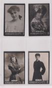 Cigarette cards, Newbegin, Actors & Actresses, four cards, Lettice Fairfax, Sasa Masalaskaja (H&