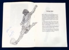 Football autographs, Manchester United, a National Sporting Hall of Fame Dinner Brochure from
